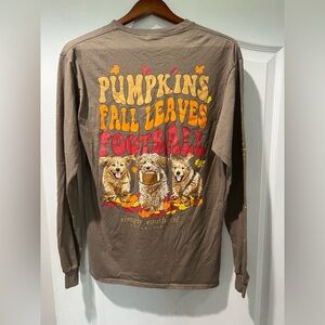 Simply Southern Autumn Brown Long Sleeve Tee size M